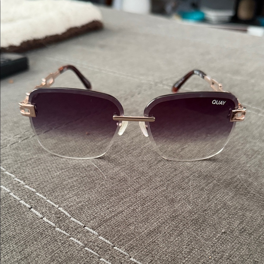 Quay Australia Rose Gold and Purple Sunglasses